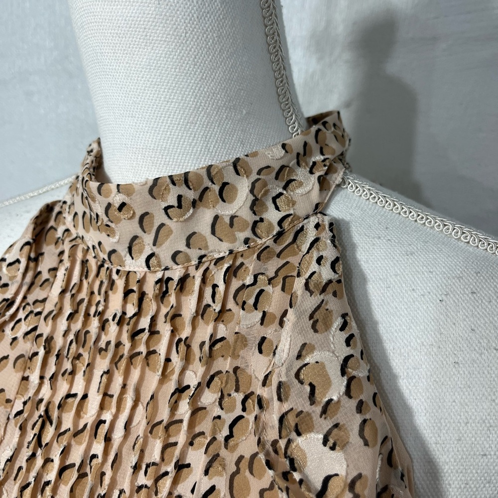 EXPRESS CHEETAH PRINT RUFFLE DETAIL HALTER TOP (a109) - Picture 6 of 13
